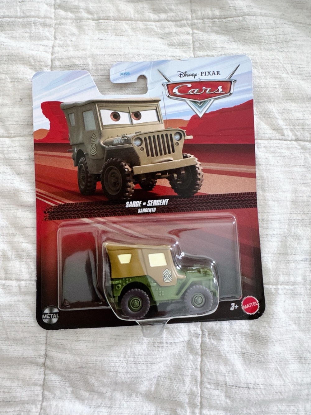 Disney Pixar Cars Sarge Green New In Package Mattel Diecast Toy Car Vehicle